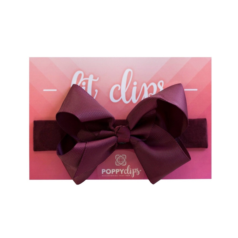 Burgundy FitClip Bow
